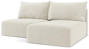Кремав разтегателен ъглов диван с място за съхранение (десен ъгъл) Kalena – Makamii