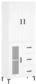 3199937 vidaXL Висок шкаф, бял, 69,5x34x180 см, инженерно дърво