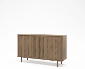 Скрин от дъбов декор в естествен цвят 138x80x40 cm Salma – Marckeric