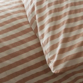 Двойно спално бельо теракотено 200x200 cm Zanzibar Stripe – Pineapple Elephant