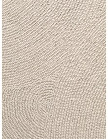 Ръчно изработен вълнен кръгъл килим в светло естествен цвят ø 150 cm Eleni Natural White – Hanse Home