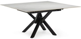 Сгъваема трапезна маса с допълнителна плоча с каменен плот за маса 90x150 cm Arlene – Marckeric