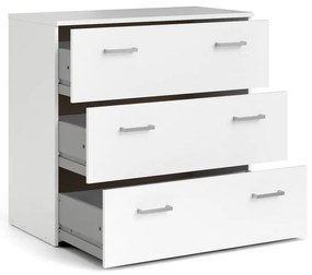 Бял нисък скрин 74x70 cm Space – Tvilum