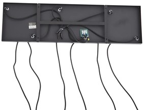 Дизайнерска висяща лампа черна с димно стъкло 6 светлини - Ana