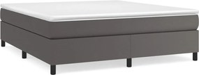 3121063 vidaXL Рамка за легло с пружини сива 180x200 см изкуствена кожа