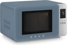 Микровълнова фурна с грил 4в1 SMEG Collezione MOC01SBMEU, 1900W, 29 л, 18 програми, Плавно затваряне, Звуков сигнал, LCD, Син