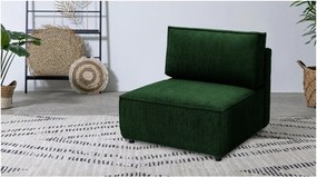 Модул за диван от зелен велур, централна част Nihad modular - Bobochic Paris