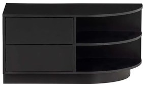 Черен модулен ТВ шкаф от масивен бор 156x40 cm Finca – WOOOD