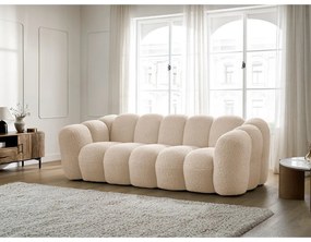 Светлокафяв диван от прежда с примки от букле 232 cm Hippolyte – Bobochic Paris