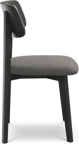 Сив трапезен стол от масивна дървесина Niu – Makamii