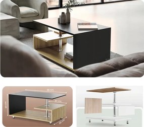 Модерна масичка за кафе Orlando с долен рафт - 95×55×50 cm Сив