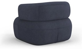 Тъмносиньо кресло от плат букле Jenny – Micadoni Home