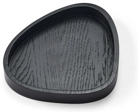 Черна декоративна дървена кутия за съхранение 18x16x3 cm Curve M – LIND DNA