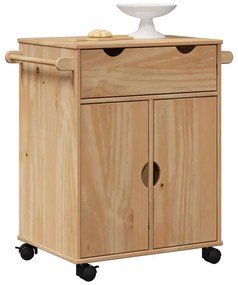4013464 vidaXL Кухненска количка OTTA 59x45x80 см борово дърво масив