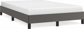 346896 vidaXL Рамка за легло, сива, 120x200 см, изкуствена кожа
