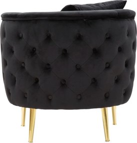 Черно кадифено кресло Bucarest – Mauro Ferretti