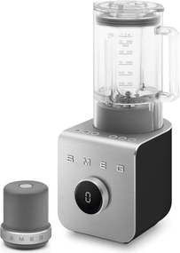 Блендер Smeg Collezione BLC02BLMEU, 1400W, 1.5 л, 22000 об/мин, 5 програми, 9 скорости, Трошене на лед, Неръждаема стомана, Черен/Инокс