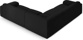 Черен ъглов диван от букле (променлив/L форма) Molino – Micadoni Home