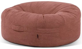 Пуф от рипсено кадифе в тухлен цвят Roll 135 – SLOWDOWN