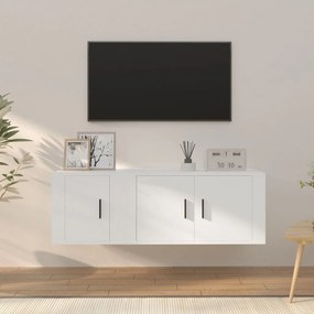 3188406 vidaXL Комплект ТВ шкафове от 2 части, бели, инженерно дърво