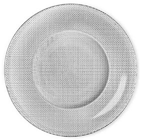 Bormioli Rocco - Стъклено плато за сервиране ф31см SILVER(4.50012)INCA METALIC