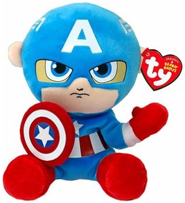 TY - Плюшена играчка SOFT CAPTAIN AMERICA Marvel 15 cm