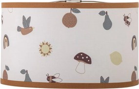 Бял/кафяв детски абажур с текстилен абажур ø 34 cm Agnes – Bloomingville Mini
