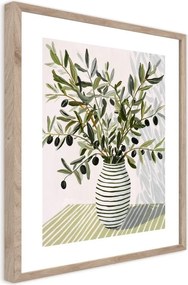 Печатна картина с включена рамка 40x50 cm Olive Bunch II – Styler