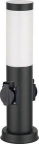 Brilagi - Външна лампа с 2 SCHUKO гнезда, 1xE27/15W/230V, 40 cm, IP44, черна