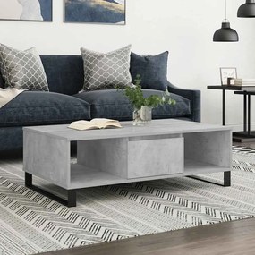 827096 vidaXL Кафе маса, бетонно сива, 104x60x35 см, инженерно дърво