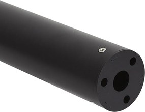 Модерен външен стълб черен с оребрено стъкло вкл. LED соларна IP65 - Ribble Mushroom