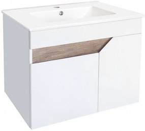 Конзолен PVC шкаф 7145 + УМИВ. 7066, Inter Ceramic, 70x45x55см