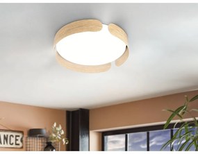 Бяло/естествено LED осветително тяло за таван VALCASOTTO – EGLO