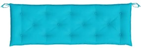 Възглавници за градински пейки 2 бр тюркоаз 150x50x7 см плат