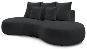 Диван от тъмносив плат букле 260 cm Saint-Germain - Bobochic Paris