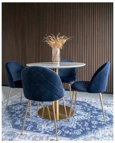 Кръгла маса за хранене с мраморен плот ø 90 cm Bolzano - House Nordic