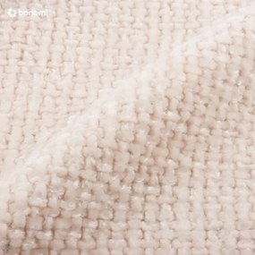 Кремаво двойно легло 200x200 cm тапицирано с място за съхранение с включена подматрачна рамка Bellis – Micadoni Home