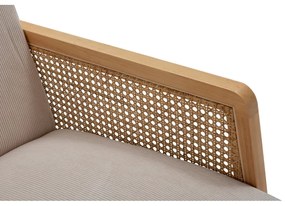 Бежов велурен фотьойл Debra – Marckeric