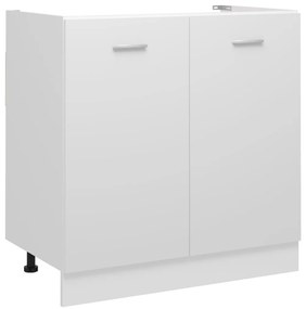 801196 vidaXL Долен шкаф за мивка, Lyon, бял, 80x46x81,5 см, инженерно дърво