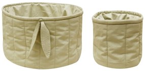 Светлозелени текстилни детски кутии за съхранение в комплект от 2 бр. ø 30x20 cm Bambie Olive – Lorena Canals