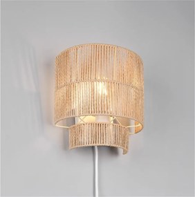 Стенна лампа с USB в естествен цвят Satna – Reality