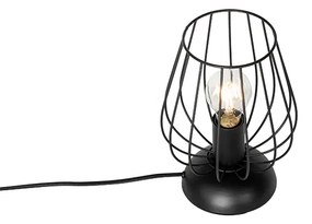 Модерна настолна лампа черна тел - Palica