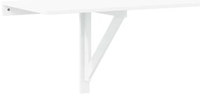 342649 vidaXL Сгъваема стенна маса бял гланц 60x30x60 см, инженерно дърво
