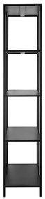 Черна метална библиотека 75x180 cm Charleston – Støraa