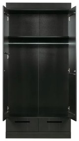 Гардероб от черен бор 94x195 cm Connect - WOOOD