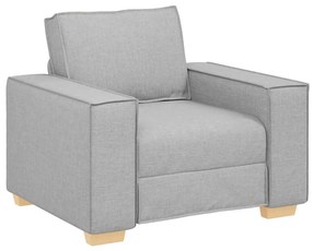 4104968 vidaXL Диван-фотьойл, облачно сив, 60 см, плат