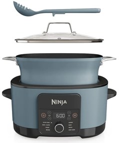 Мултикукър Ninja Foodi PossibleCooker 8in1 MC1001EU, 1200W, 8 л, 8 програми, Керамично покритие, Таймер, Triple Fusion Heat, Син/черен