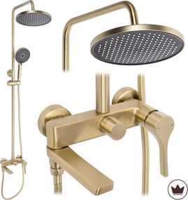 Комплект за душ PREMIUM Rea Maxim Brush Gold