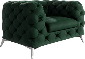 Тъмнозелено кадифено кресло Chelsea – Ropez