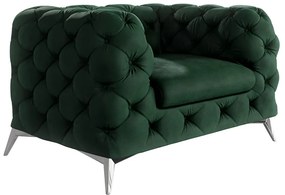 Тъмнозелено кадифено кресло Chelsea – Ropez